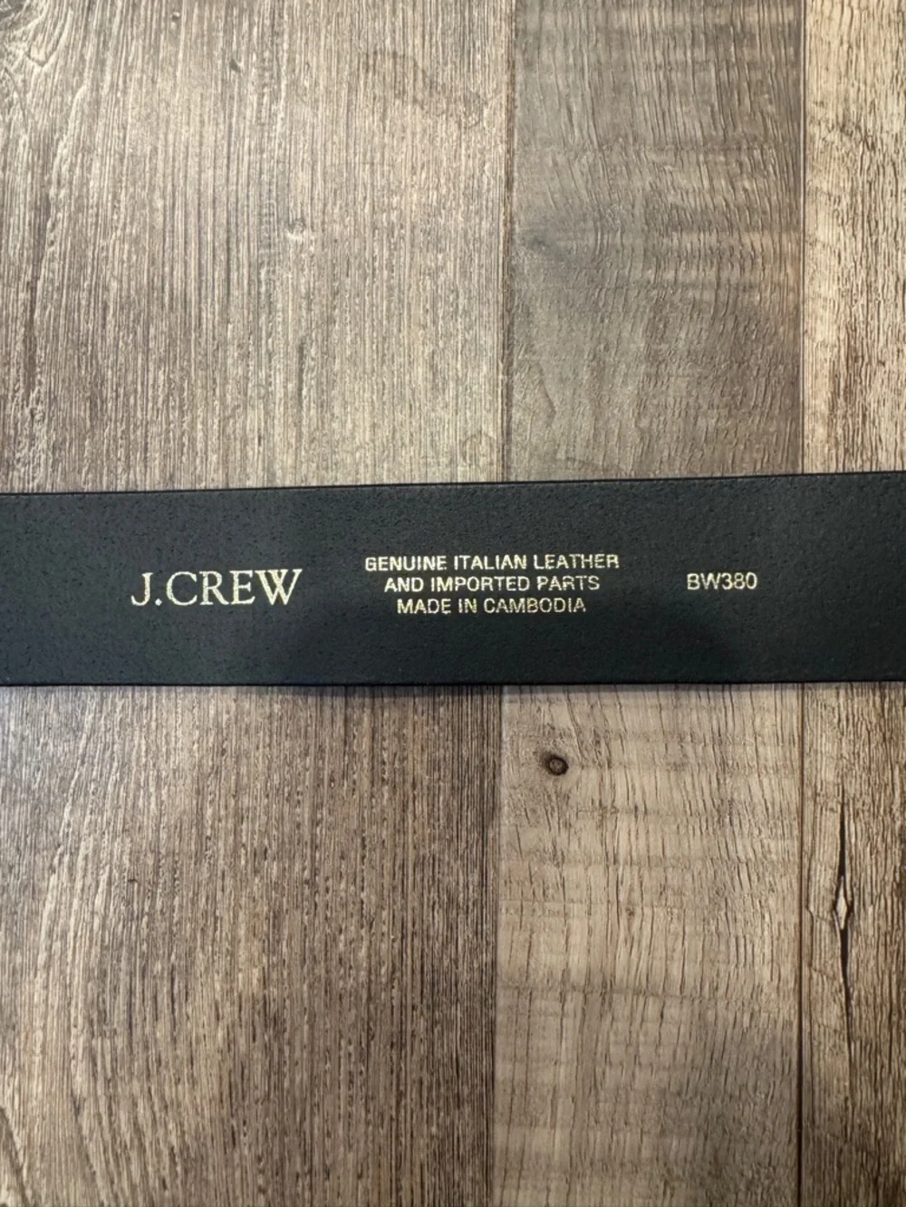 JCREW Black Pebbled Leather Belt with Gold Oval Buckle size L - Picture 5 of 8